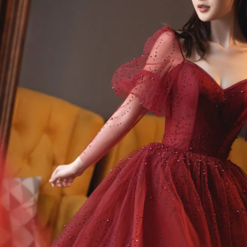 Long Arm Covered Banquet Dress For Women