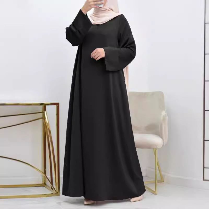 Women's Satin Skirt Djellaba Simple Solid Color Loose