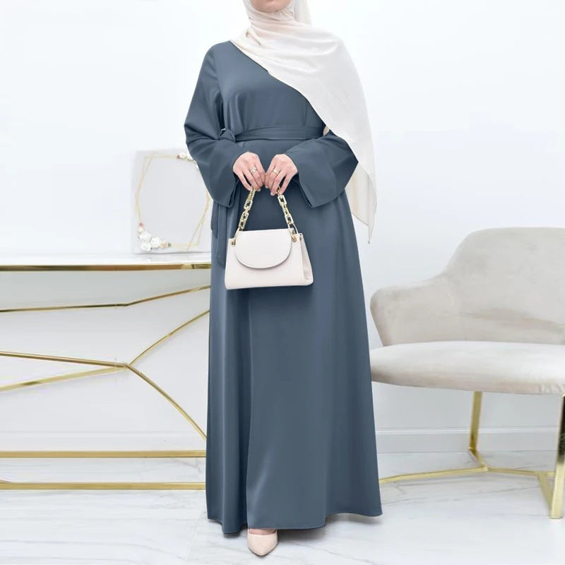 Women's Satin Skirt Djellaba Simple Solid Color Loose