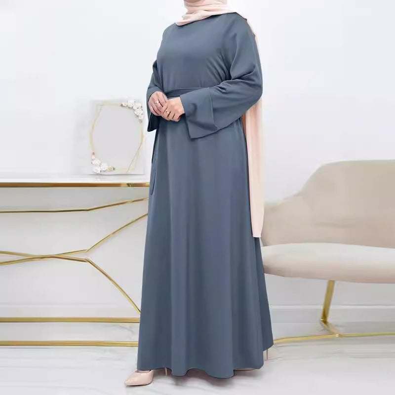 Women's Satin Skirt Djellaba Simple Solid Color Loose