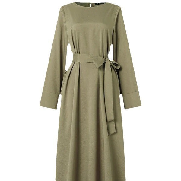 Women's Satin Skirt Djellaba Simple Solid Color Loose