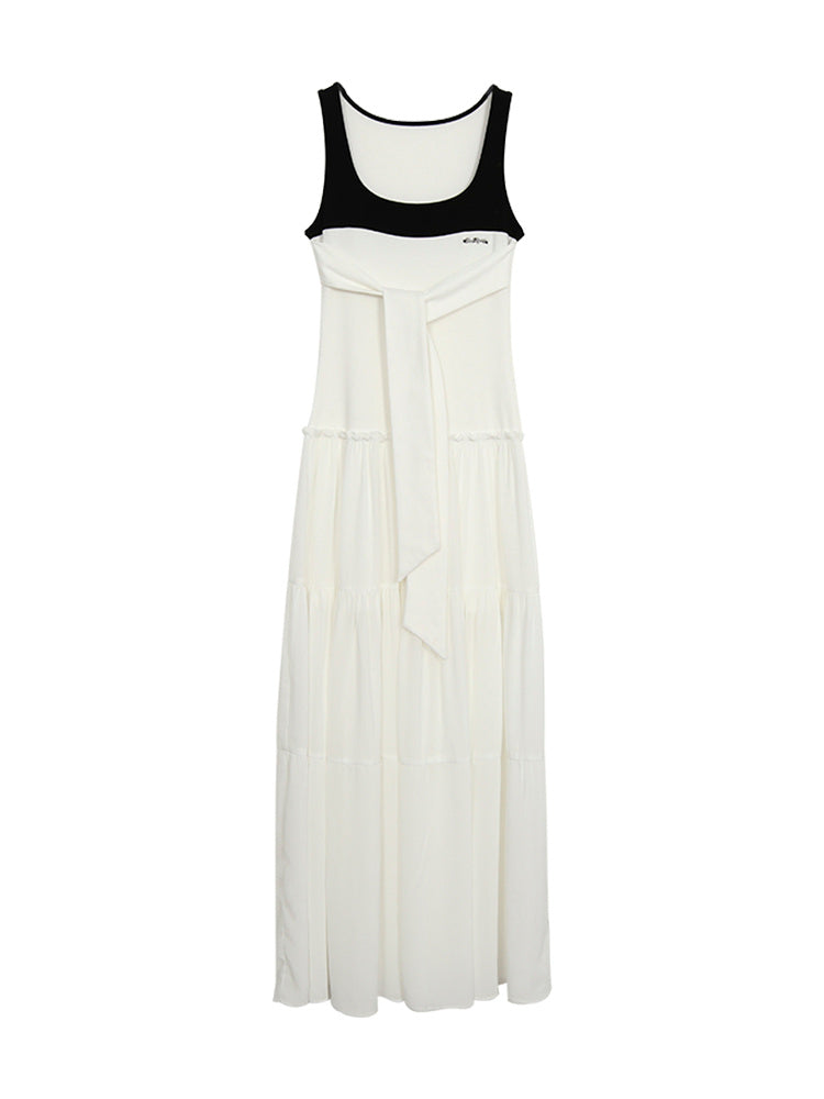 A- Line French Waist Graceful Slip Dress
