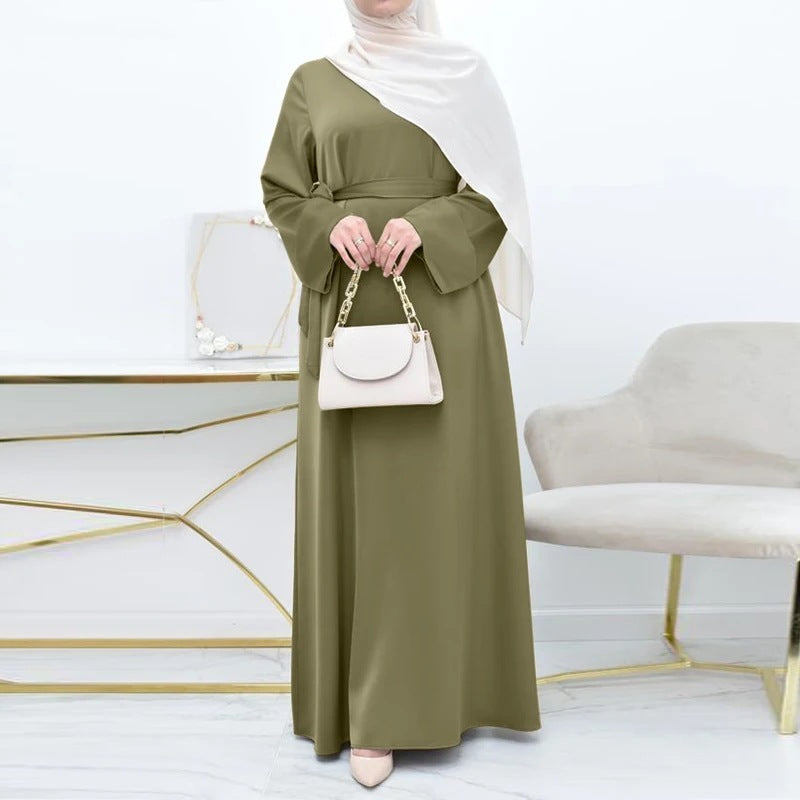 Women's Satin Skirt Djellaba Simple Solid Color Loose