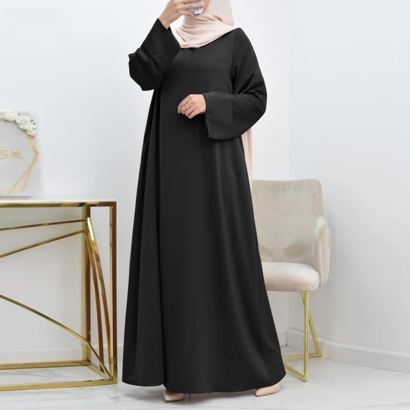 Women's Satin Skirt Djellaba Simple Solid Color Loose