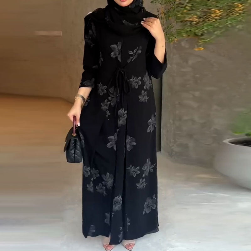 Affordable Luxury Style Simple Graceful Elegant Slimming Elegant Flowers Outer Batch Trench Coat