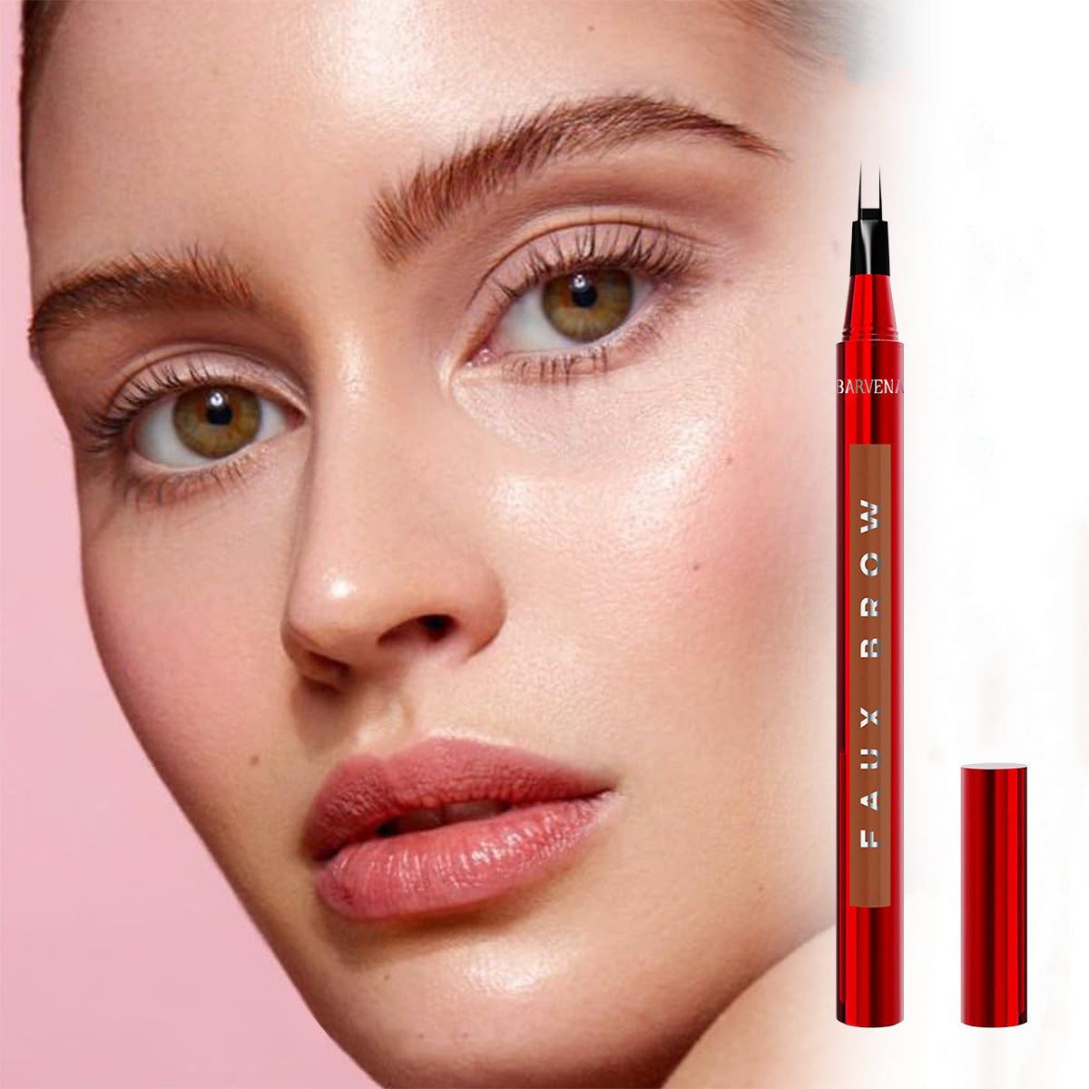 Eyebrow pencil setting cream for double-ended pens