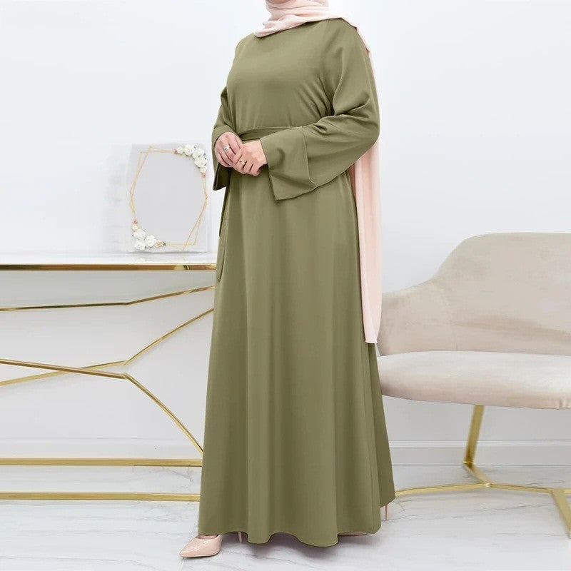 Women's Satin Skirt Djellaba Simple Solid Color Loose